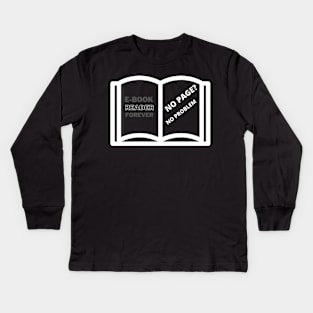 Historical black ebook reader Kids Long Sleeve T-Shirt